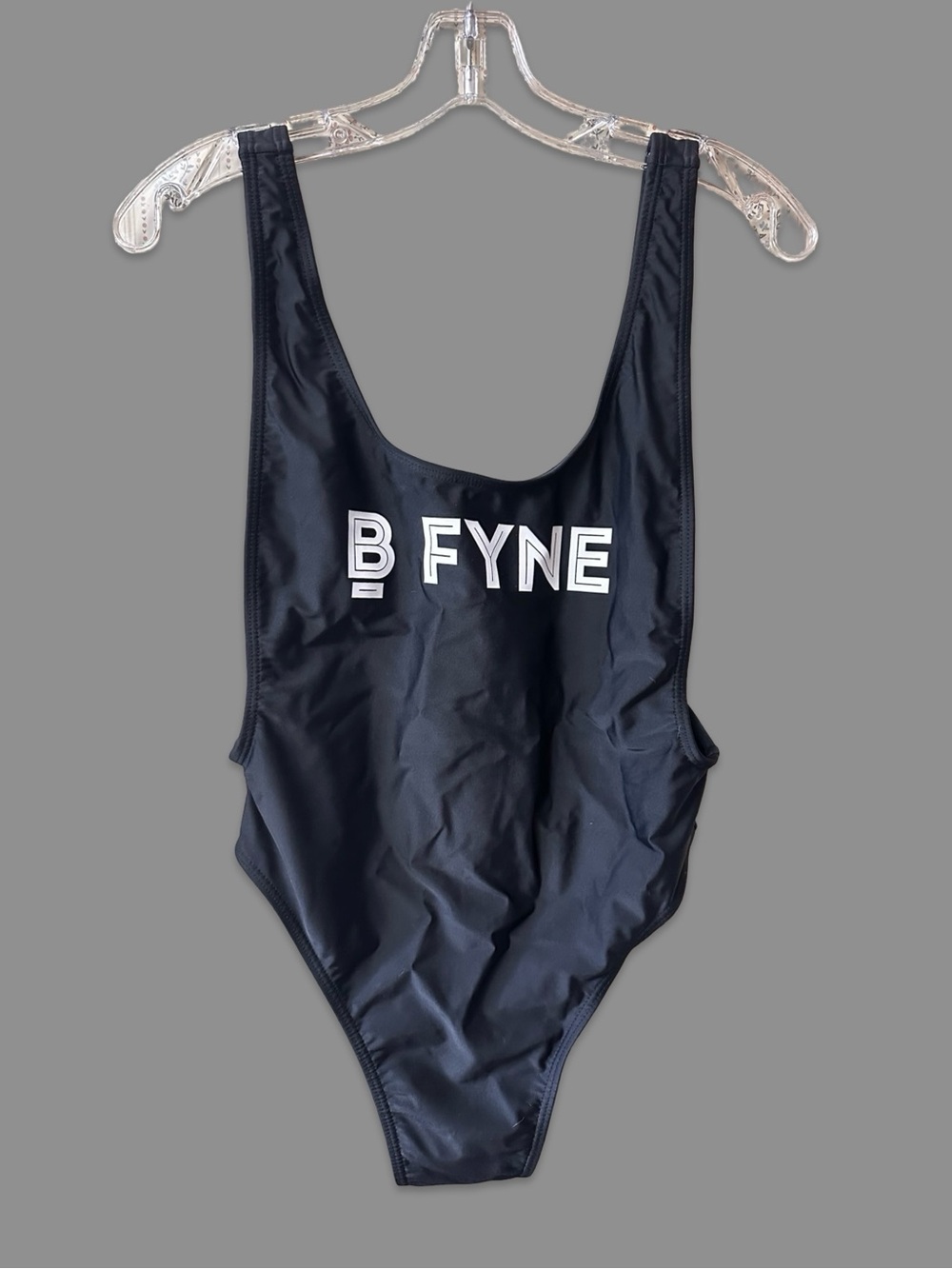 BFYNE black logo swimsuit women’s size large like new